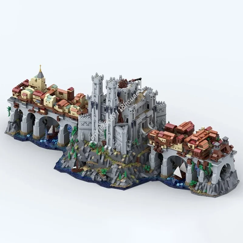 Фото 9530 шт. MOC Wyrm S Crossing Baldurs Gate 3 Архитектурная модель Рождественский подарок Строительные игрушечные блоки Сборка DIY Идея Кирпич Дети №2