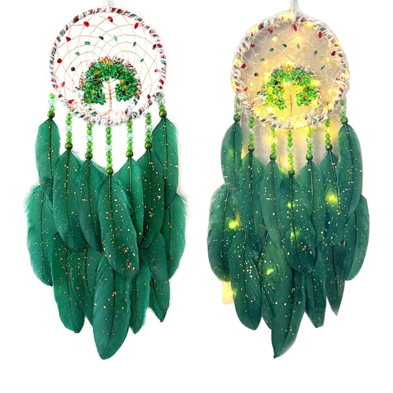 

Dream Catcher Tree of Life Feather Dreamcatcher with LED Light Christmas Decor