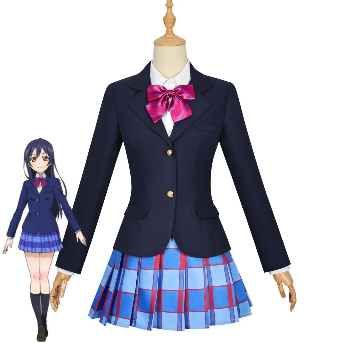 Фото Аниме LoveLive! School Idol Project Nico Yazawa Sonoda Umi Kotori Minami Косплей Костюм Школьная форма Парик Женский костюм Kawaii №3