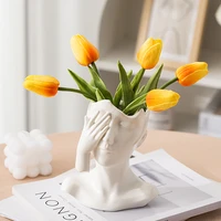art body ceramic vase flowers pot nordic home living room decoration room decor cachepot for flowers desk decoration gift