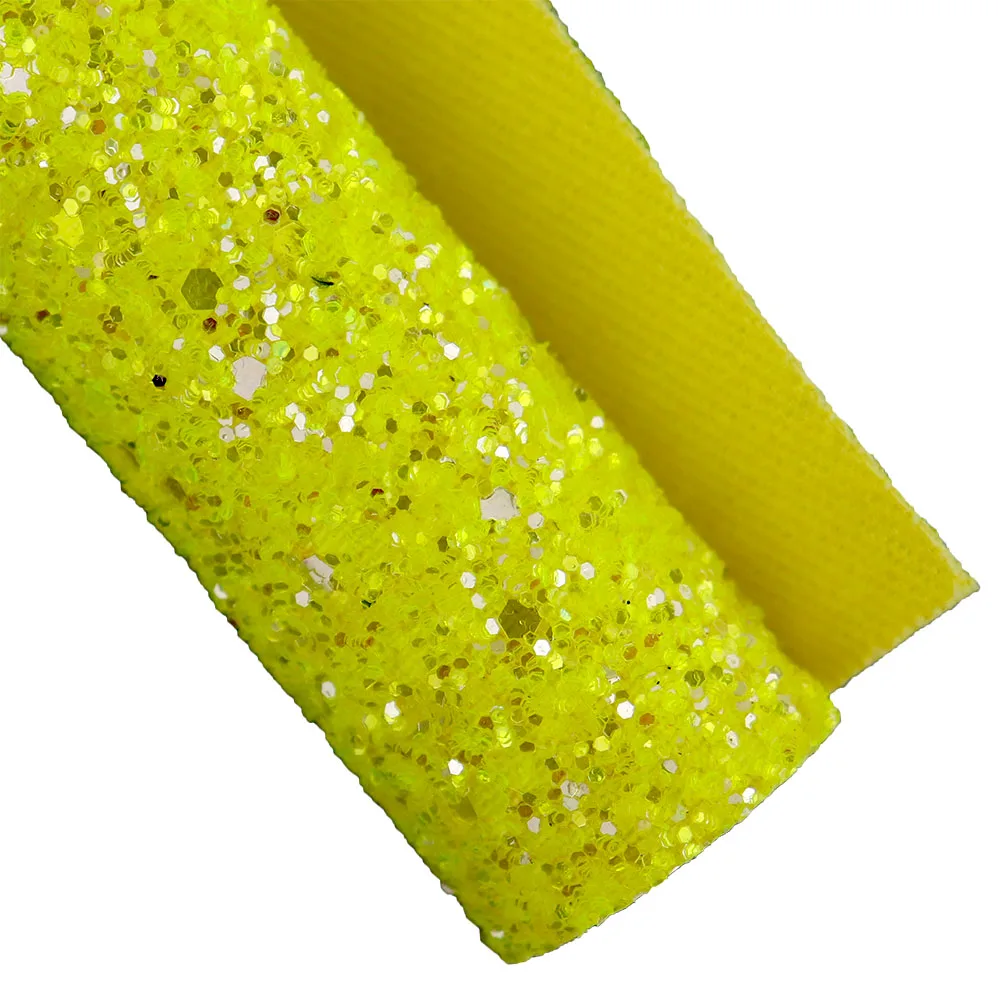 30x134 см рулон однотонная окрашенная блестящая желтая Толстая тонкая ткань из
