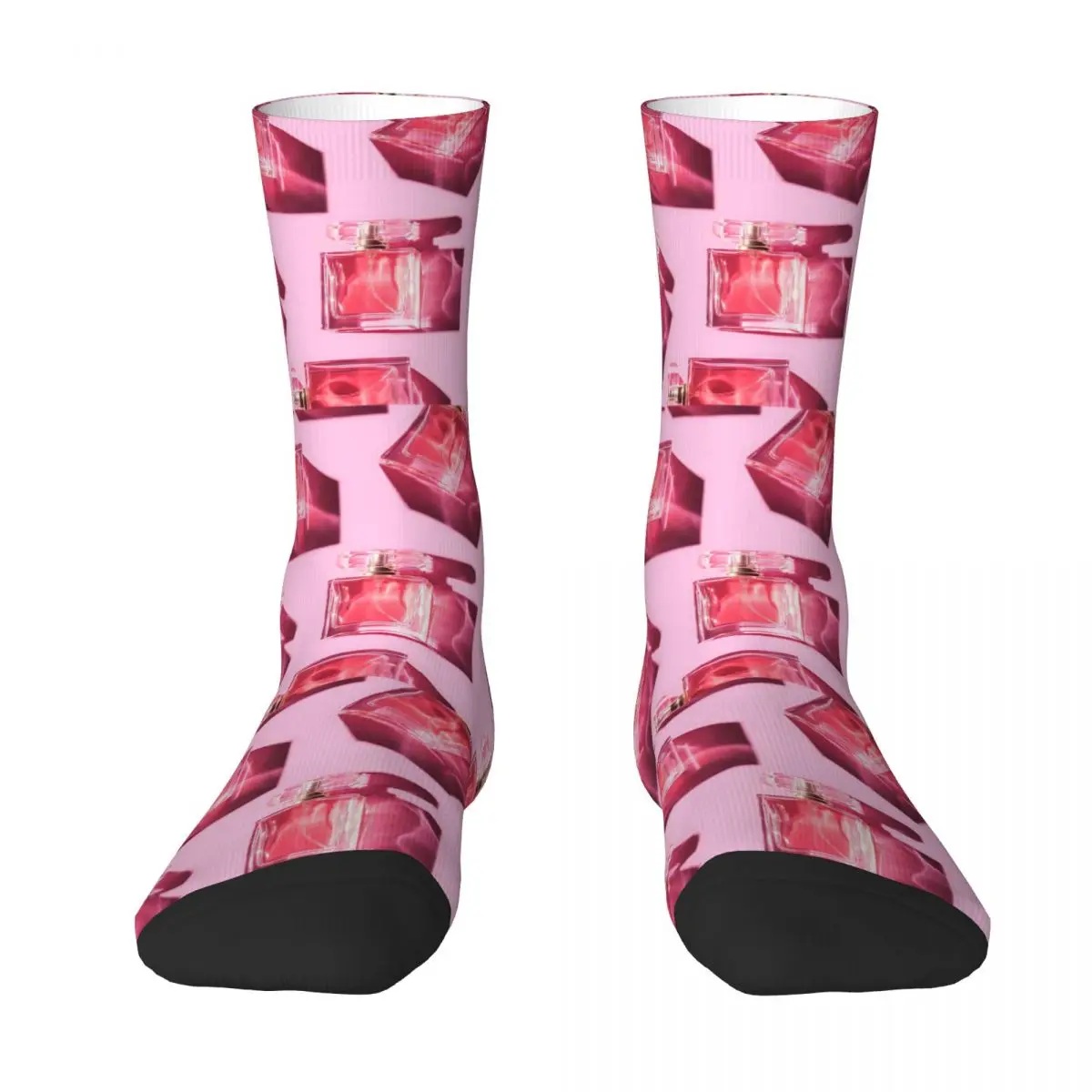 Pink Bottles Of Woman Perfume Seamless Pattern Adult Socks,Unisex socks,men Socks women Socks