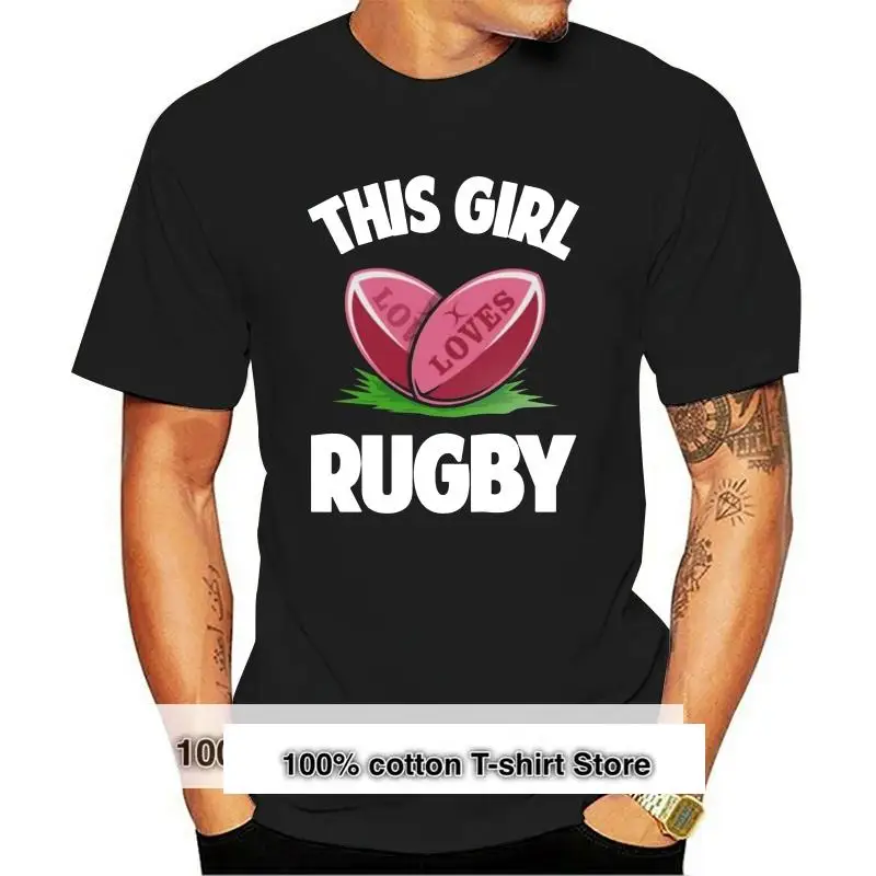 

THIS GIRL LOVES RUGBY SLOGAN SPORTS LOVER COOL RETRO MENS WOMENS KIDS T-SHIRT