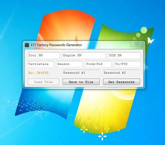 Фото EPC-OFTWARE для заводского генератора паролей Perkins EST №1