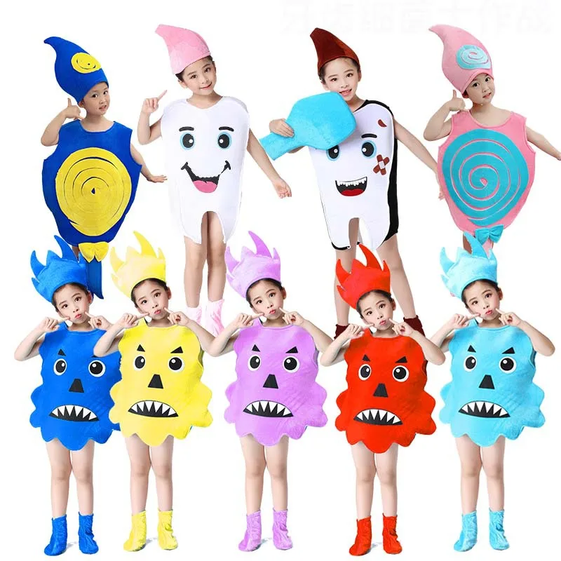

Children's Tooth Modeling Clothing Tooth Bacteria Fight Program Drama Performance Toothbrush Props Kindergarten Performance