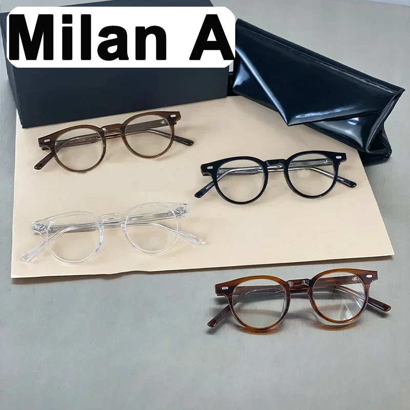 

Milan A GENTLE YUUMI Glasses For Men Women Optical Lenses Eyeglass Frames Eyewear Transparent Blue Anti Light Luxury Brand Monst