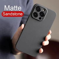 new matte hard pc shockproof case for iphone 11 13 12 14pro max mini x xr xs xsmax se 8 7 6 plus ultra thin sandstone back cover