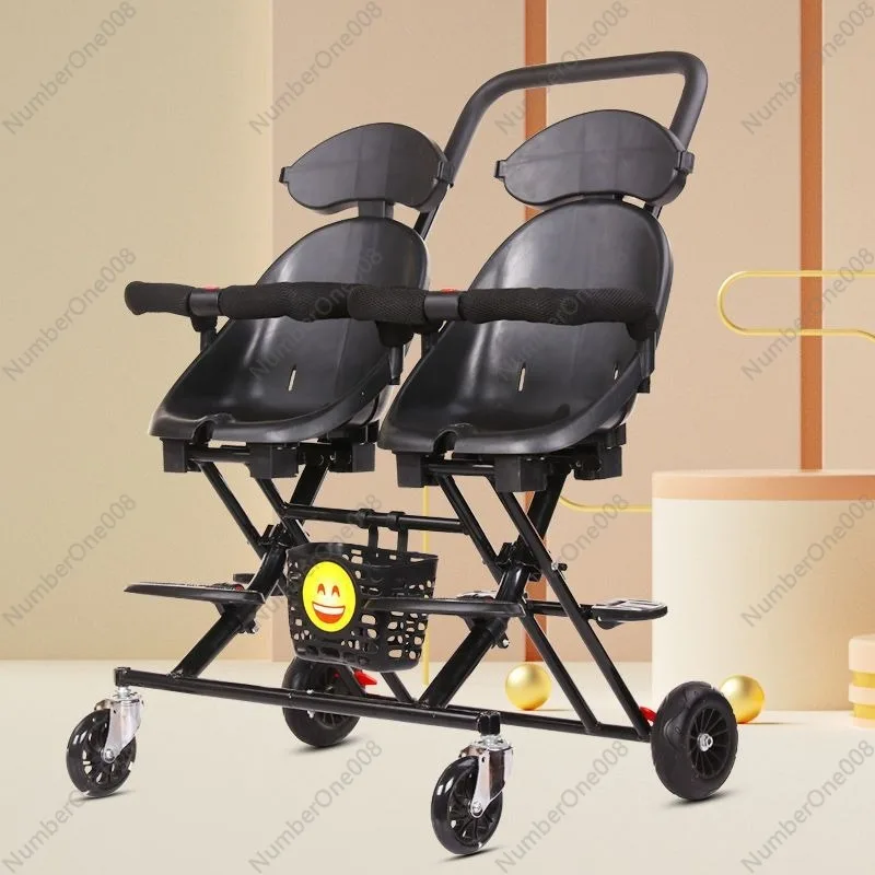Детская тележка Double Twin для сидения и лежания Складная легкая коляска Get Coupon