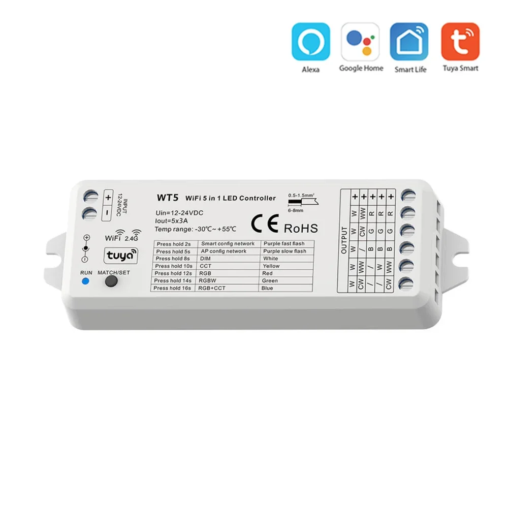 

YSRSAI Умный светодиодный контроллер RGB CCT для Alexa Google