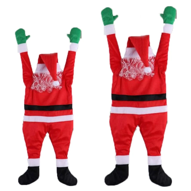 

Hanging Christmas Santa Cute Outdoor Yard Decorations Present Supplies