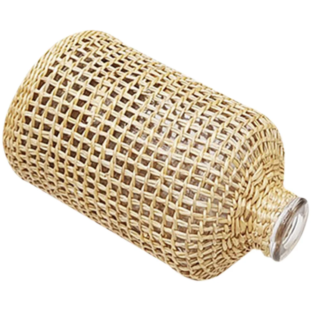 

Vase Flower Farmhouse Basket Decorative Rattan Wicker Bottle Woven Ceramic Table Arrangement Pot Seagrass Floral Vases Net