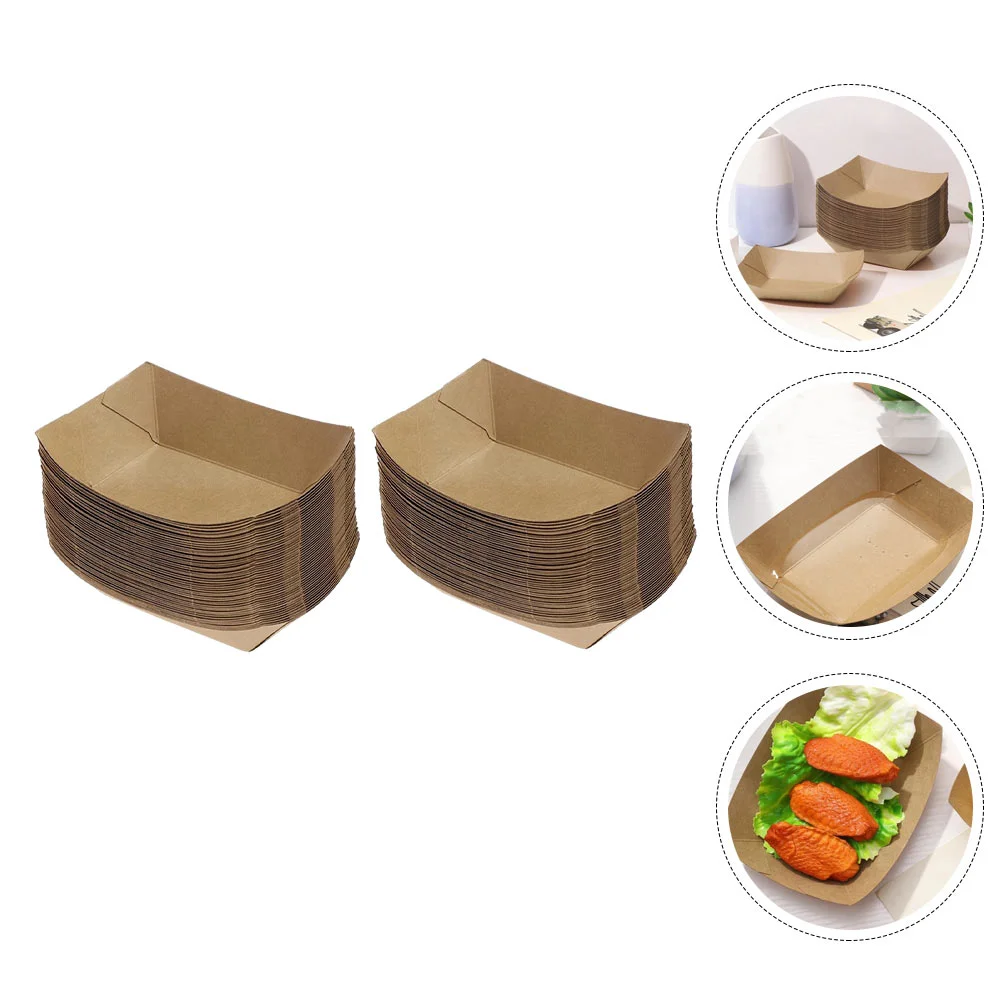 

- Friendly Packing Case Kraft Paper Snack Plates Japan Snacks Party Gathering Food Tray