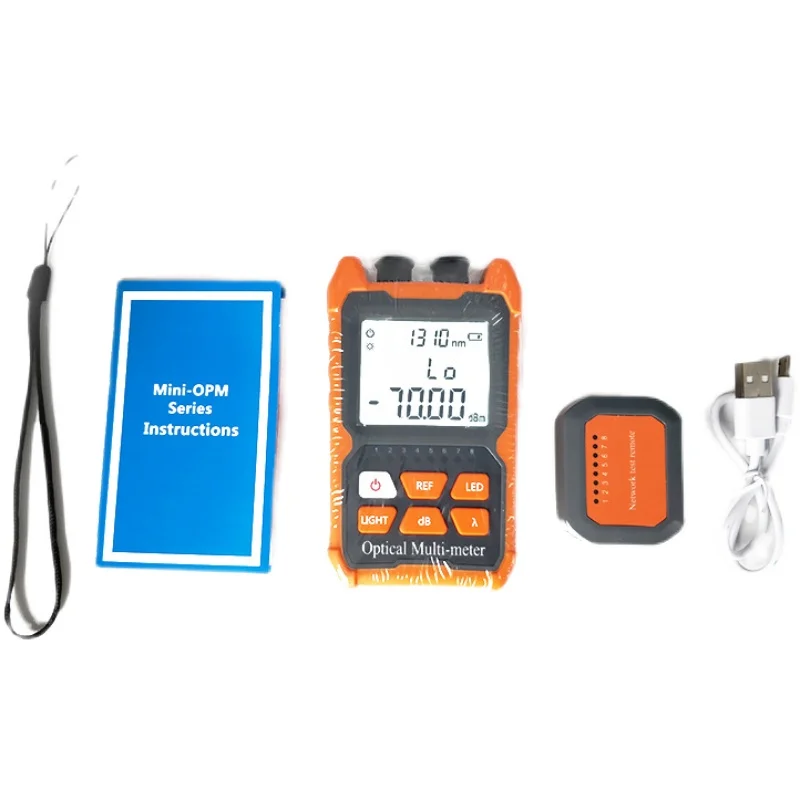 Optical Power Meter Red Optical All-in-one Machine with Network Cable Test RJ45 Mini Optical Attenuation Tester