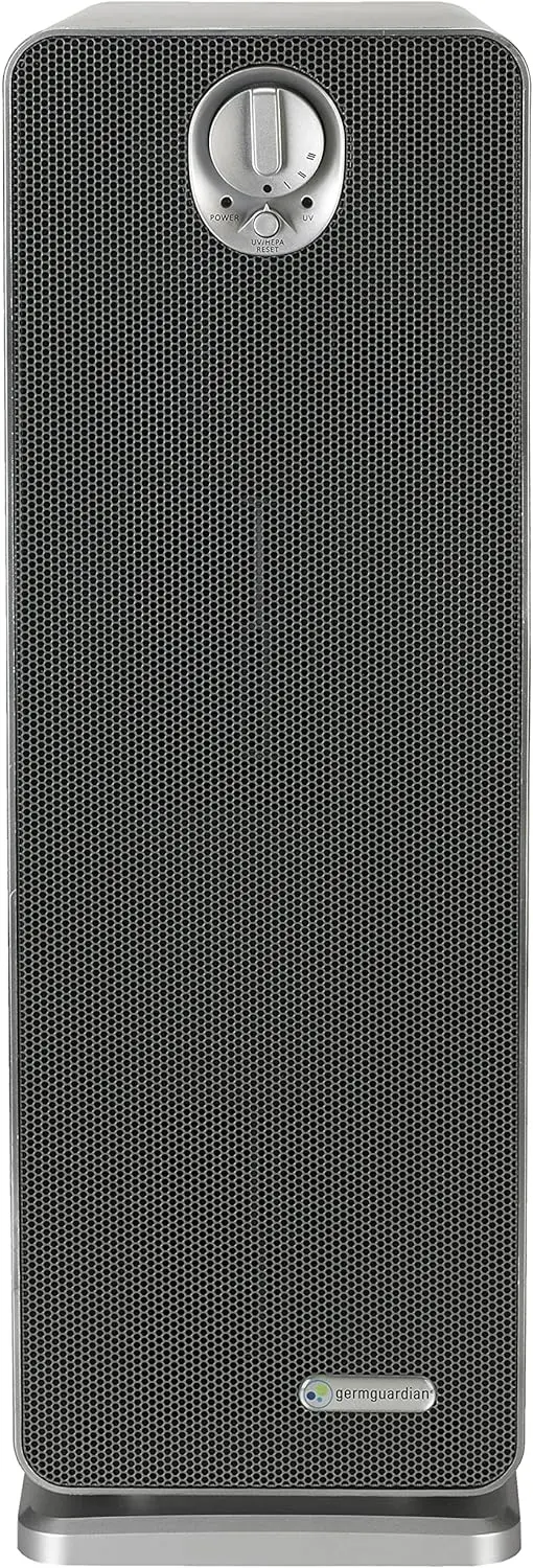

Guardian AC4900CA 22\u201D 3-in-1 True HEPA Filter Air Purifier for Home, Full Room, UV-C Light Kills Germs, Filters Allergies,
