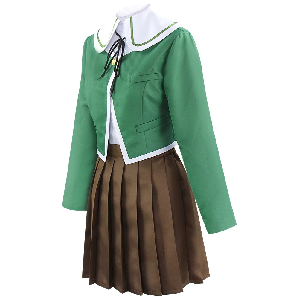 Chihiro Fujisaki Danganronpa аниме косплей костюм рубашка пальто ремень платье парик мужской
