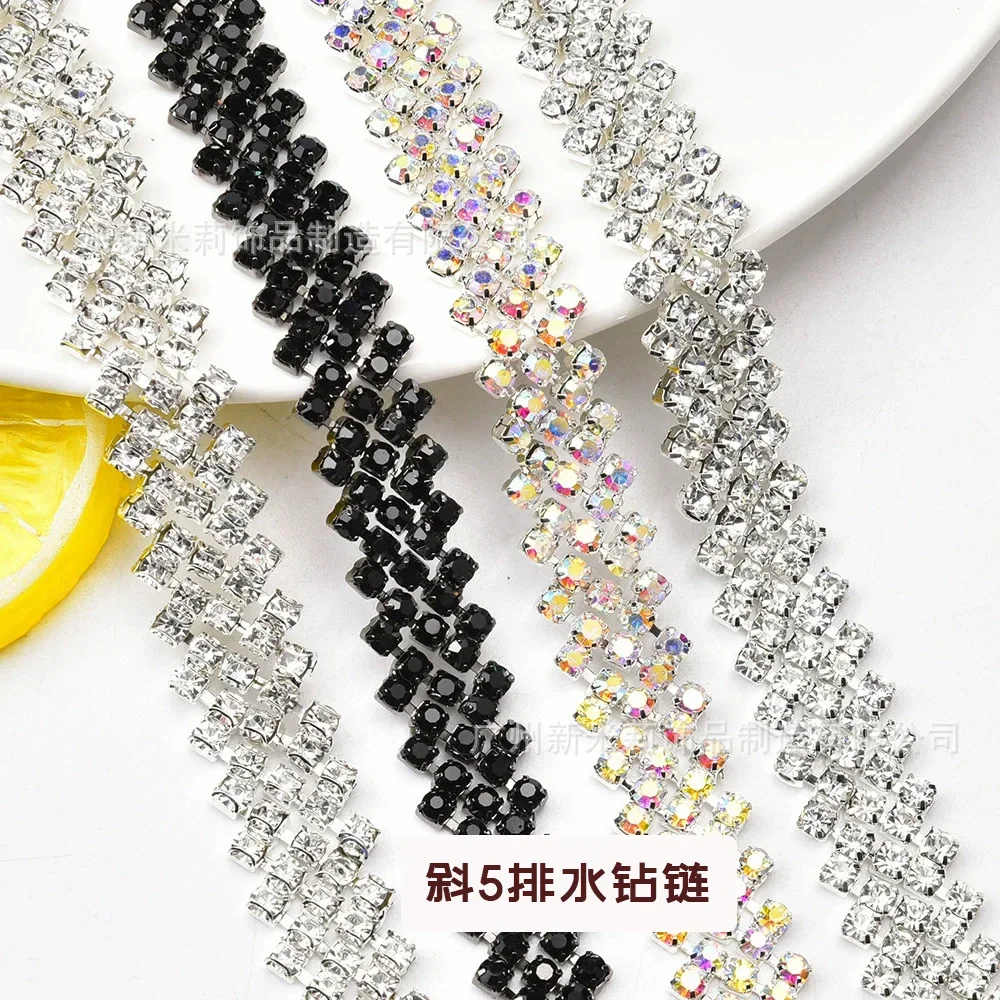 3 ярда пятирядная Алмазная цепь плотная многорядная искусственная цепочка для