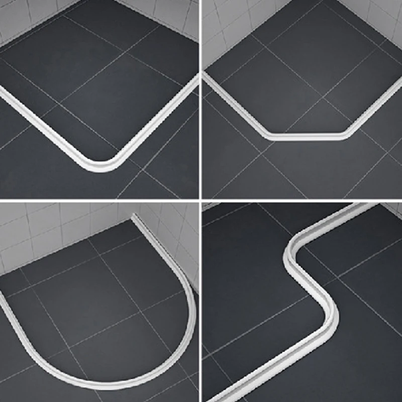 

1PC Gray Water Retaining Strip Collapsible Shower Threshold Water Dam Shower Barrier and Retention System Bathroom And Kitchen