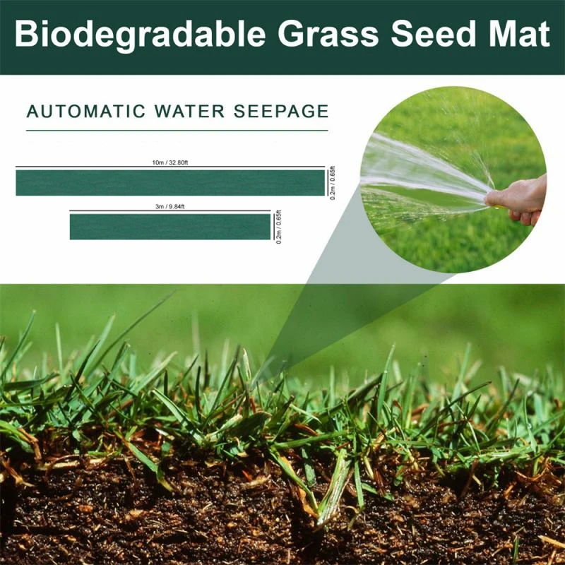 Grass Seed Mat Blanket Artificial Garden Plant Seeds Growth Mat Vegetable Farm Greenhouse Germination Nursery Pad 3x0.2m 10x0.2m
