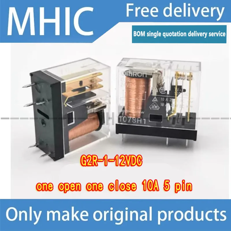 10 шт./лот реле 5 8-контактный G2R-1 2 1A 1-E-5VDC 12VDC 24VDC розетка на рейку
