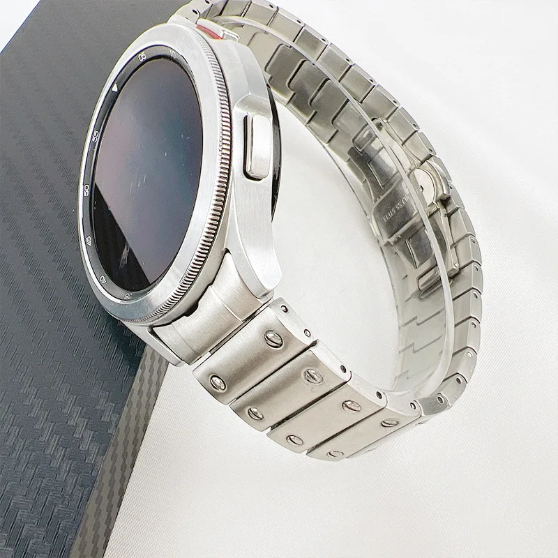 For Samsung Galaxy Watch4 40mm 44mm Curved Steel Band Watch4 Classic 42mm Correa galaxy watch 5 strap Metal Bracelet Accessories