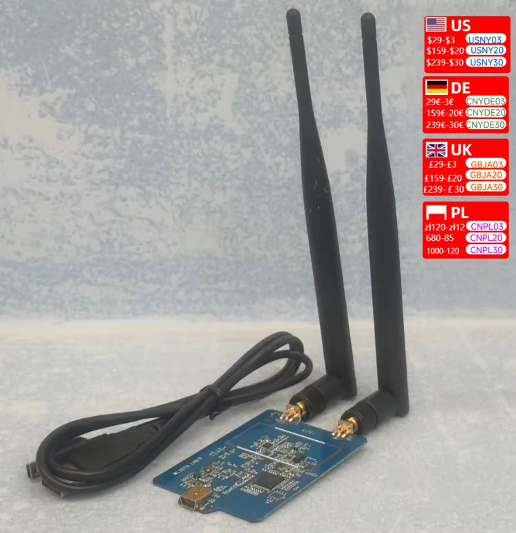 RT3070L+1243 High Power Stronger Than 6649 Wireless Card Desktop Laptop with Linux Kali Ubuntu