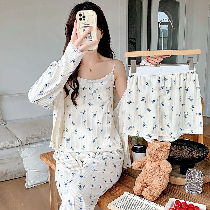 Женские хлопковые пижамы NoEnName_Null весна-лето-осень