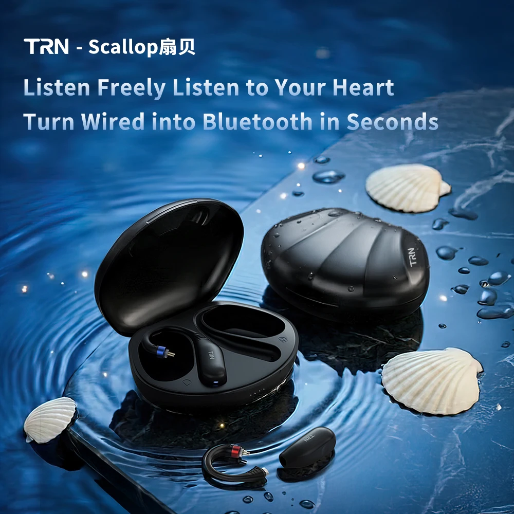 Фото Модуль Bluetooth-наушников TRN Scallop с отсоединяемым креплением на ухо для IEM-систем с эргономичной легкой конструкцией крепления на ухо №4