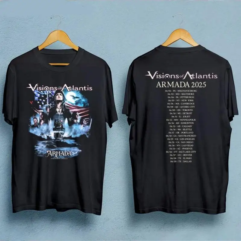 Фото Футболка Visions Of Atlantis Armada Over North America Tour 2025, полный размер S-3XL №1