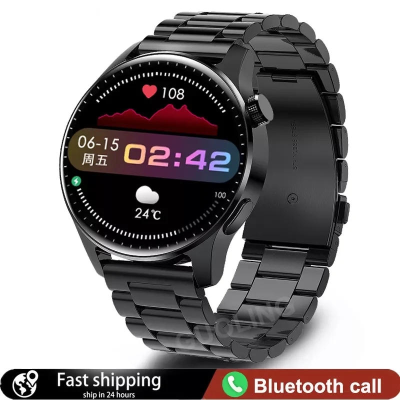 

2021 New For HUAWEI Smart Watch Men Waterproof Heart Rate Sport Fitness Tracker Bluetooth Call Smartwatch Man For Android IOS