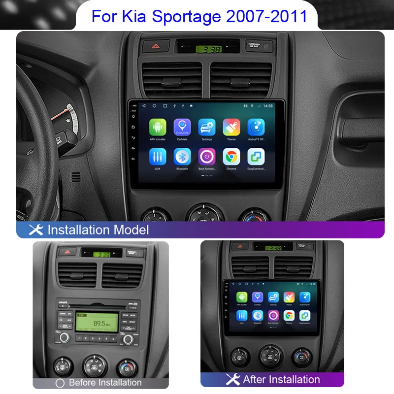 Автомагнитола Roadwise 2 Din для KIA Sportage 2007 2008 2009 2010 2011 2012 Carplay 4G Wifi DVD GPS головное