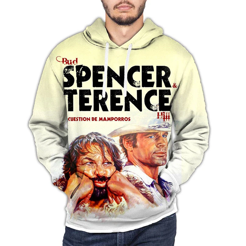 Худи Terence Хилл бутон Спенсер толстовка с 3D принтом для женщин/мужчин Уличная