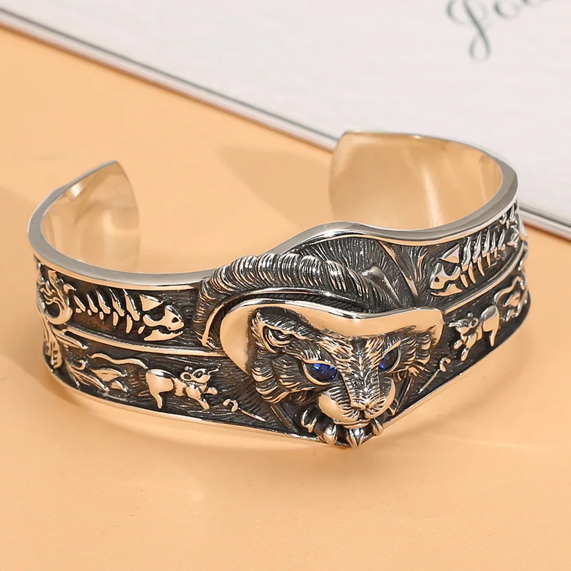 

Браслет ручной работы в античном стиле, серебряный циветный браслет, Пиратская фотография