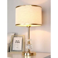 led lighting golden edge lampshade ball crystal table lamp for bedroom living room bedside lamp modern european crystal lamp e27