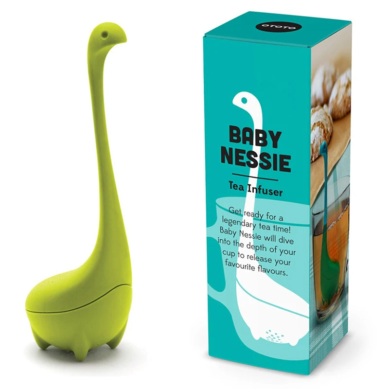 Ситечко для заваривания чая в форме динозавра силиконовый ситечко с ложкой