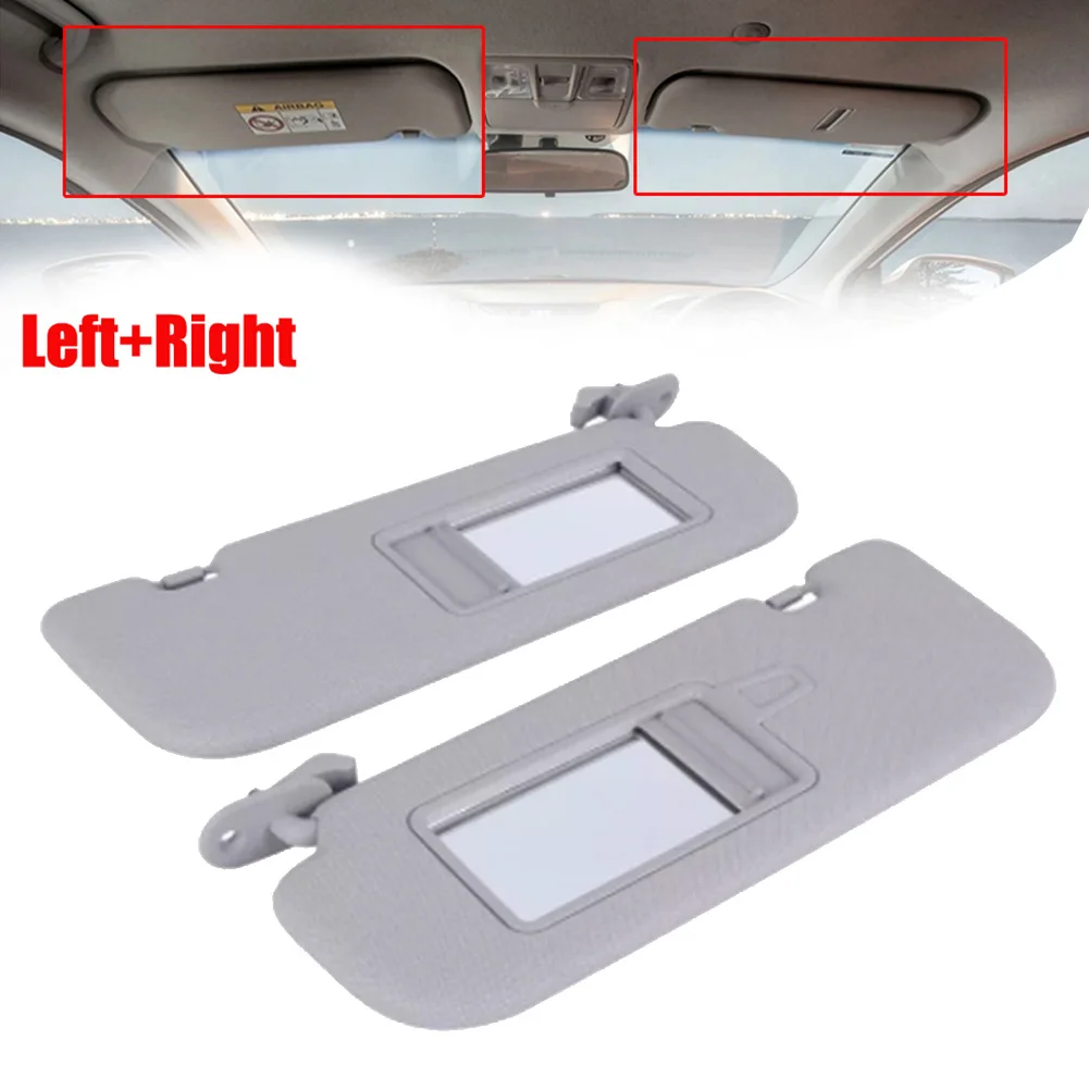 

2x Grey Sun Visor & Makeup Mirror Right+Left Side For Hyundai Elantra MD 11-15 Part Number:852203X000 852103X000