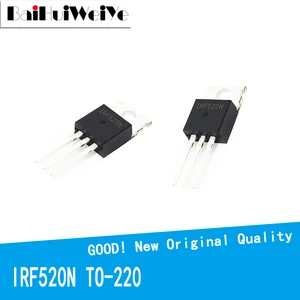 10PCS/LOT IRF520NPBF IRF520N IRF520 520N 100V9.8A TO-220 TO220 Transistor MOSFET New Original Good Quality Chipset