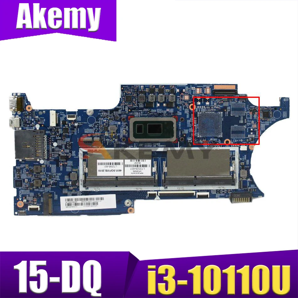 

L72594-601 L72594-001 For HP 15-DQ motherboard mainboard i3-10110U CPU GM UMA