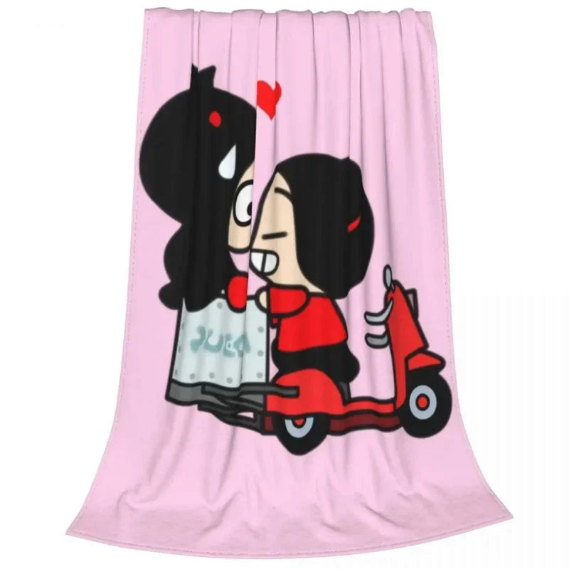 Милый чехол Pucca garu для одеяла корейские Мультяшные аниме флисовые покрывала