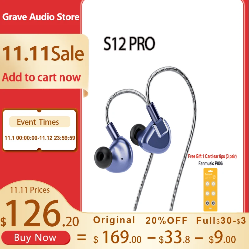 Najtaniej Shuoer S12 | 14.8mm Planar Magnetyczny Sterownik IEM Hi-Fi Słuchawki Z Posrebrzanymi Monokrystalicznymi Kabel Miedziany 3.5mm Słuchawki Ceny Shuoer S12 | 14.8mm Planar Magnetyczny Sterownik IEM Hi-Fi Słuchawki Z Posrebrzanymi Monokrystalicznymi Kabel Miedziany 3.5mm Słuchawki