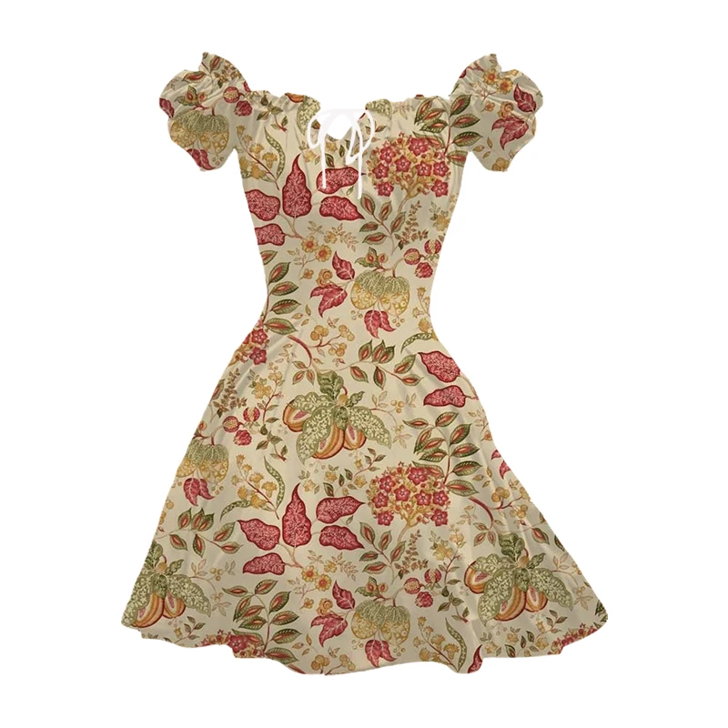 

2022 Elegant Ladies 3D Print Dress Summer Fashion Evening Party Sexy Dress Girls Beach Dress Y2K Lolita Mid Length Sun Dresses