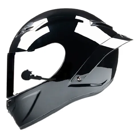 2022 мотоциклетный шлем с синими цветными линзами, Bluetooth-гарнитура, встроенный CE DOT, утвержденный матовый черный на все лицо