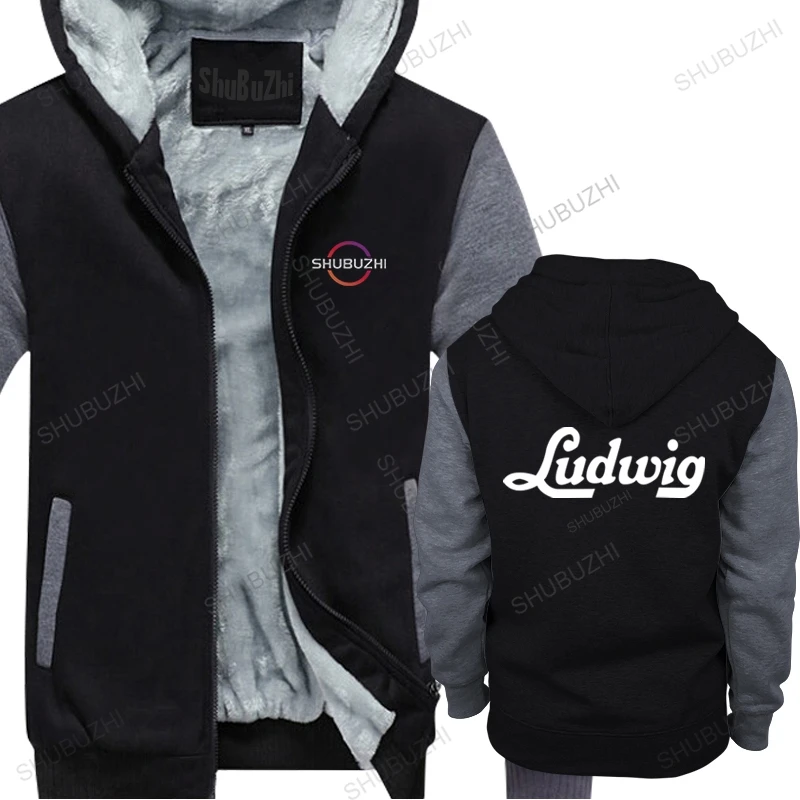 

new brand cotton man fleece hoody winter jacket Ludwig Drums cool warm coat pullover mans shubuzhi hooded sweatshirt fashion