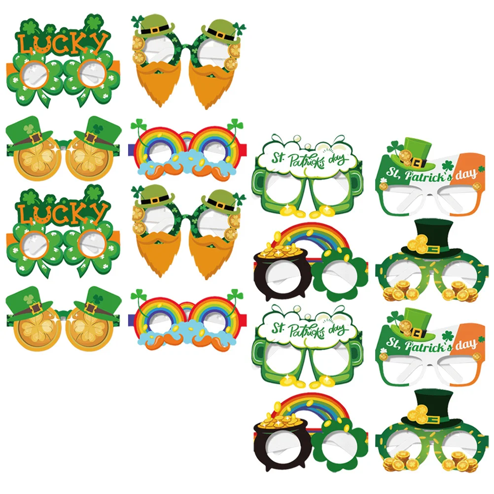 

Day St Eyeglasses Patricks Glasses Props Patrick Shamrock Photo Party S Eyewear Accessories Costume Green Favors Photobooth