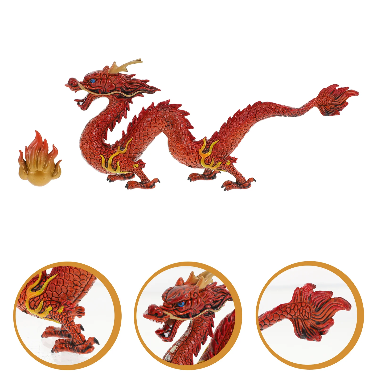 

Dragon Figurine Model Statue Micro Mini Simulated Chinese Animals Ornamentsfigurines Decor Decors Design Prop Photography Home