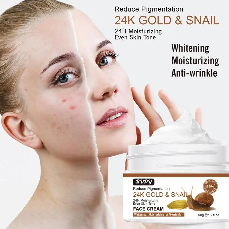 

Snail Repair Cream Nourishing Face Skin Cream Repairing Natural Snail Extract Long-Lasting Hydration Fast-Absorbing Skin Care