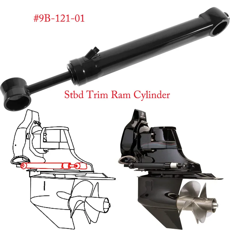 9B-121-01 Stbd Trim Ram Cylinder, Power Trim Replacement for All Mercruiser Bravo I,II, and III,Replace Oem 98704A26,18-2425