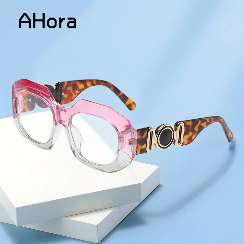 

Ahora 2023 New Oversized Polygon Eye Glasses Frame Ladies Brand Designer Oversized Optical Glasses Frames Clear Glasses Women