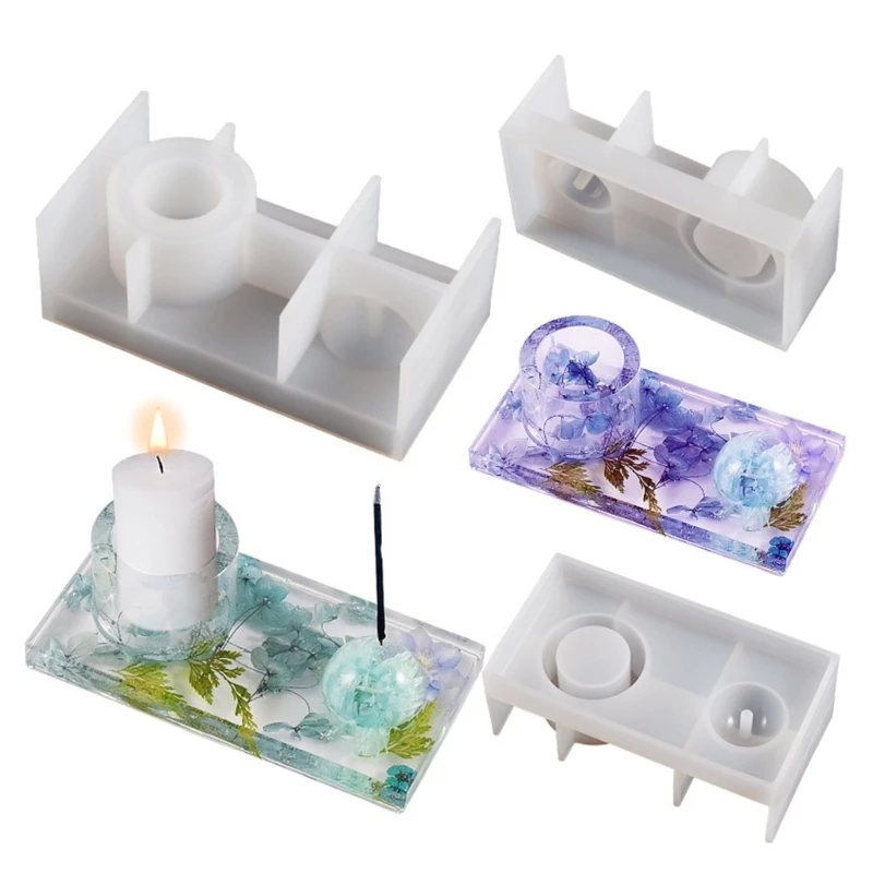 

DIY Cylindrical Candlestick Mould Candle Holder Gypsum Resin Silica Gel Mold Round Candlestick Silicone Mold Home Decoration