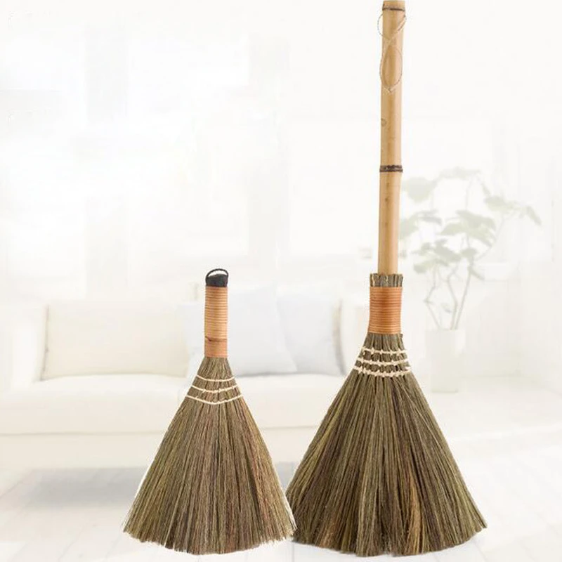 

Wood Floor Sweeping Broom Soft Hair Fur Household Floor Cleaning Tools Manual Archaize Broom Sweeper Straw Manual Soft Sweeping