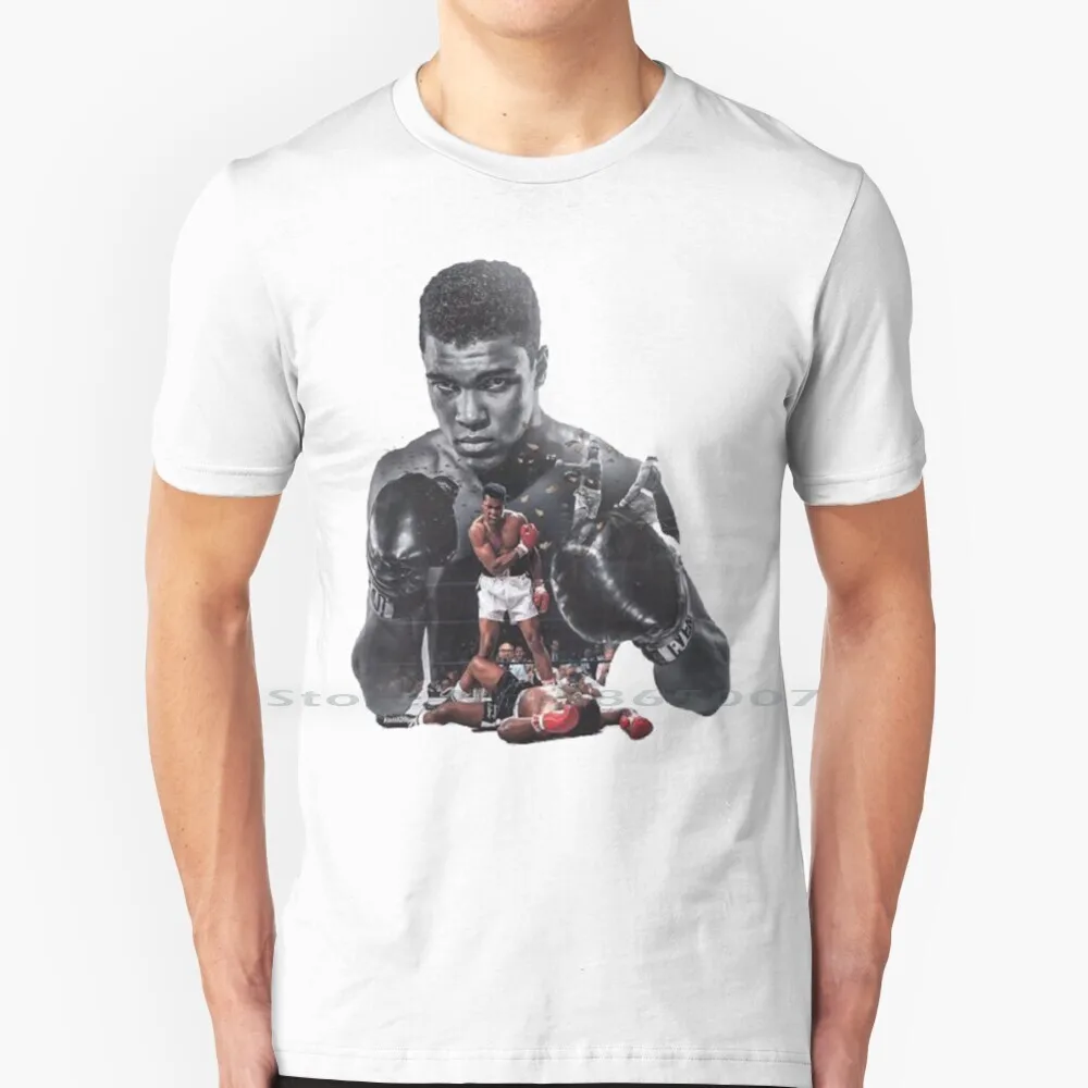 

Muhammad Ali Knocks Out Sonny Liston Classic T-Shirt T Shirt 100% Cotton Sonny Boxer Sports Knock Out Liston Icon Boxing